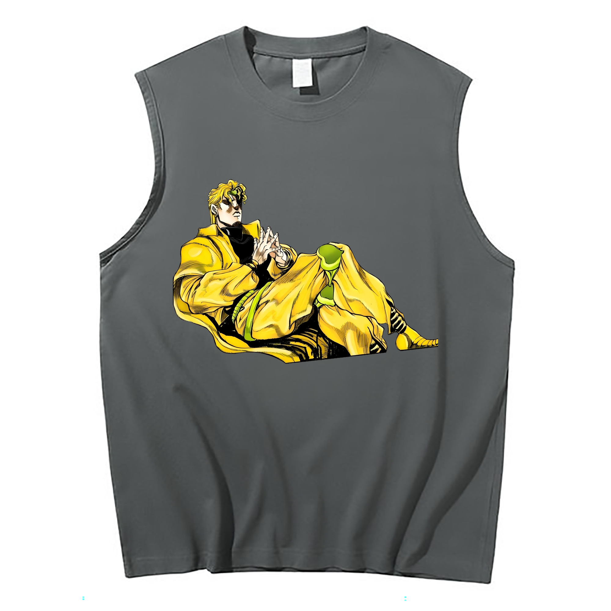 （画像用） ジョジョの奇妙な冒険 ディオ?ブランドー JoJo's Bizarre Adventure Dio Brando コットン100％タンクトップ（フロントプリント）